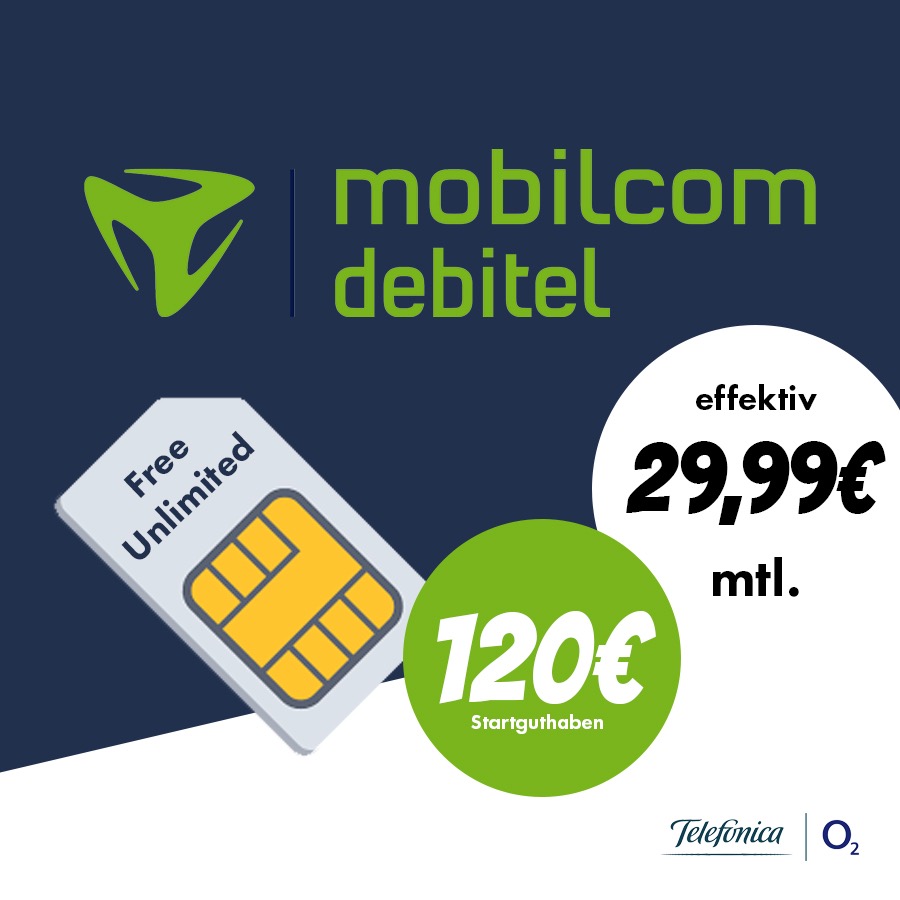 mobilcom-debitel Telefonica Free Unlimited Max Rabatt